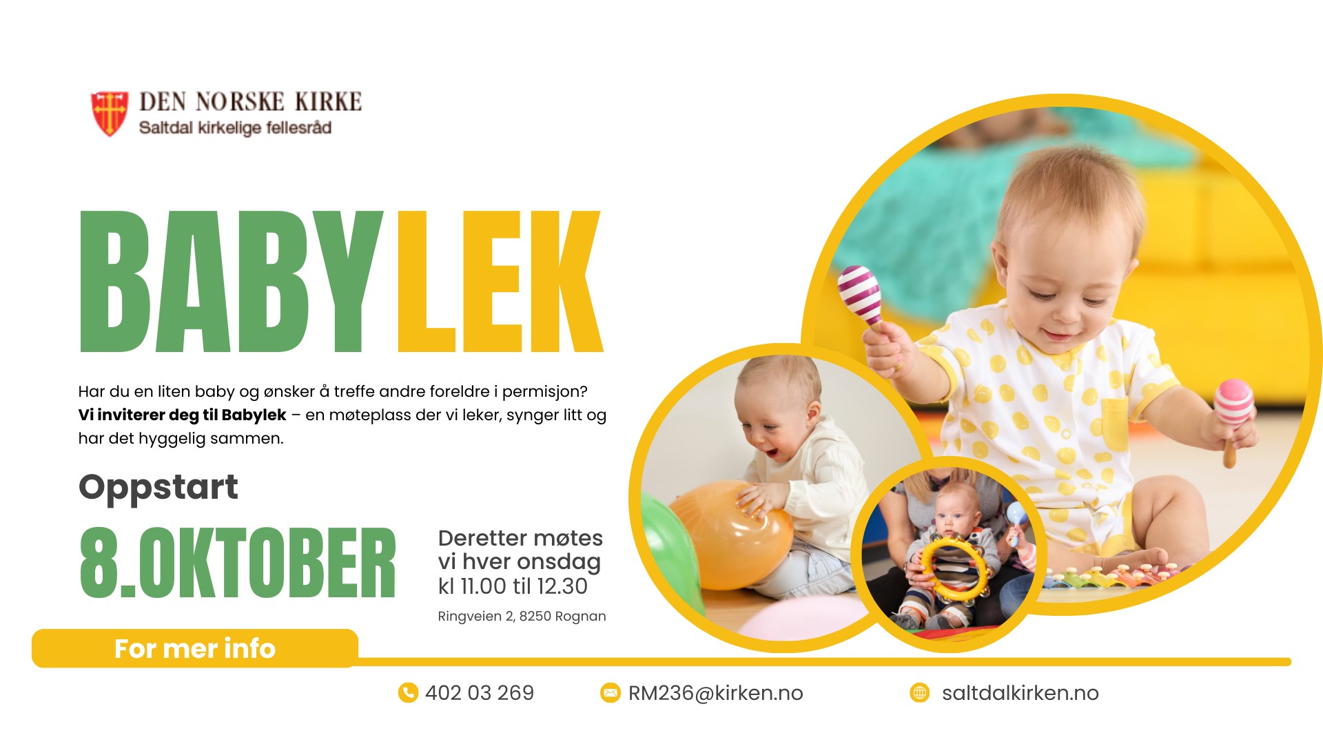 Plakat for tiltaket Babylek.
